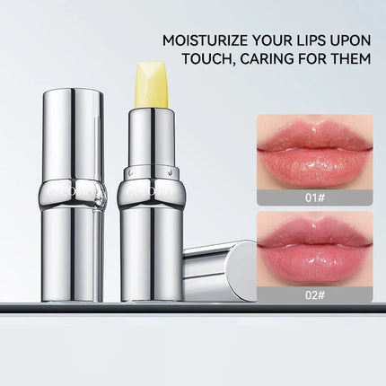 Gecomo Temperature Color Change Lip Balm Long-Lasting Hydration Soft Moisturizing Deep Nourishment Fine Glitter Anti-Wrinkle Enhance Complexion Lip Care
