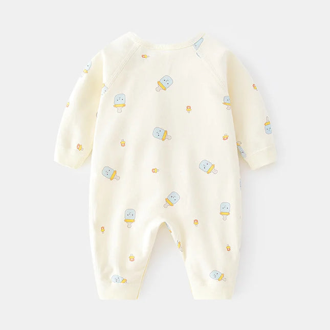 Cotton Newborn Baby Girl Boy Romper Print Infant Jumpsuit Casual Newborn Clothes For Girls Boys Spring Autumn Clothing New 0-6M