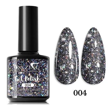 QAZIXU 48 Colors 10ml Red Black White Gel Nail Polish Manicure Semi Permanent Soak Off UV Nail Art Varnish Nail Supplies