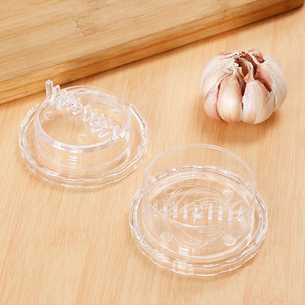 1Pcs Kitchen Multifunctional Garlic Press, Transparent Manual Garlic Crusher Chopper, Home Kitchen Tools Accessories