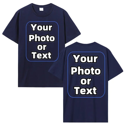 Custom T Shirt Make Your Design Logo Text Cotton Tshirt Personalized Gift Customized Your Design T-shirt Diy Men Women Tees Tops