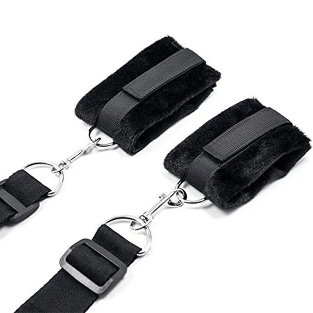 Sex Strap System Flirt Tickler Eye Blinder Bondage Gear Set Couple BDSM Bed Restraint Sex Toy Kit Adult SM Slave Sex Games Toys