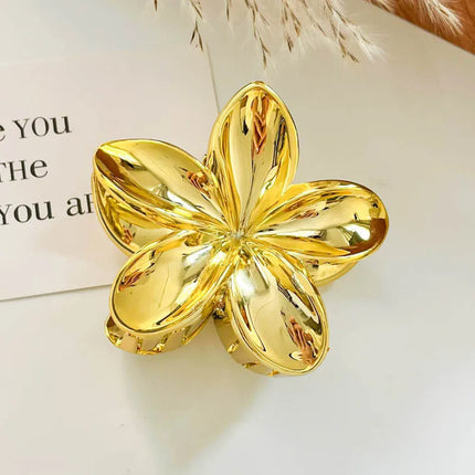 Korean Hawaiian Gradient Flower Hair Claw Clip For Women Girl Fashion Plastic Non-Slip Hold Hairpin Barrette Hair Accessories