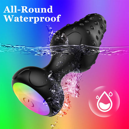 Remote Control Rotation Rose Butt Plug for Men Women Wiggle Anal Vibrator Gay Anal Plug LED Adult Sex Toys for Couples Supplies