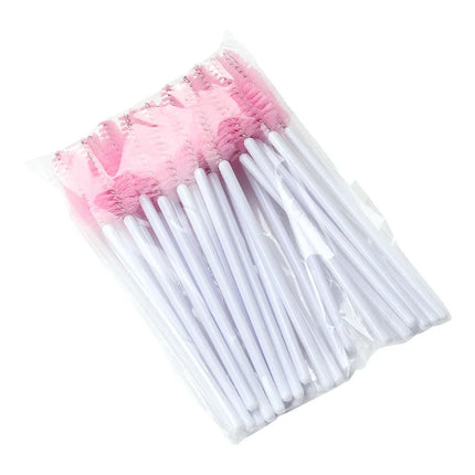 25pcs Eyelashes Extension Supplies Makeup Brushes Mascara Wand Microbrush Eyebrow Eyelash Cosmetics Applicator Spoolie Brush