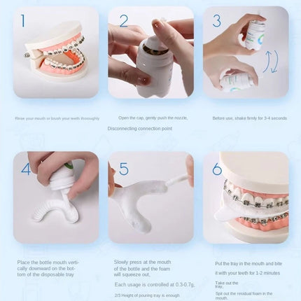 50 Pairs Dental Fluoride Disposable Dual Arch Tray for Gel Foam Large/medium/small Dental Clinic Materials