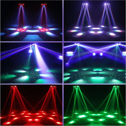 150W Six Arms Moving Head Light Beam Laser Strobe Effect DMX Sound Control DJ Disco Party Wedding KTV Bar Club Stage Light