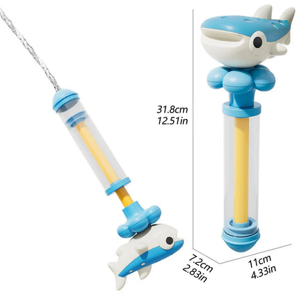 Water Gun Water Shooter Outdoor Summer Pulling Type Water Cannon Swim Sprayer Toy Kid Child Beach Single-Tube Water Outlet beach
