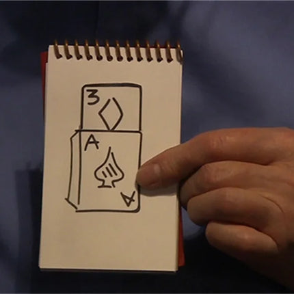 Mini Cardiographic by Martin Lewis Magic Tricks Sketchpad Rising Card Close Up Street Illusions Gimmicks Mentalism Props