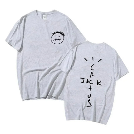 Fashion Hip Hop T Shirt Casual Short Sleeve T-shirt Rapper Cactus Jack Music Album T Shirts Women Casual Tops Aesthetic Clothes
