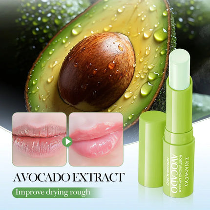 1/2/3pcs Avocado Moisturizing Lipstick Lip Balm Nourishing Repairing Hydrating Beauty Lips Plumper Skin Care Products