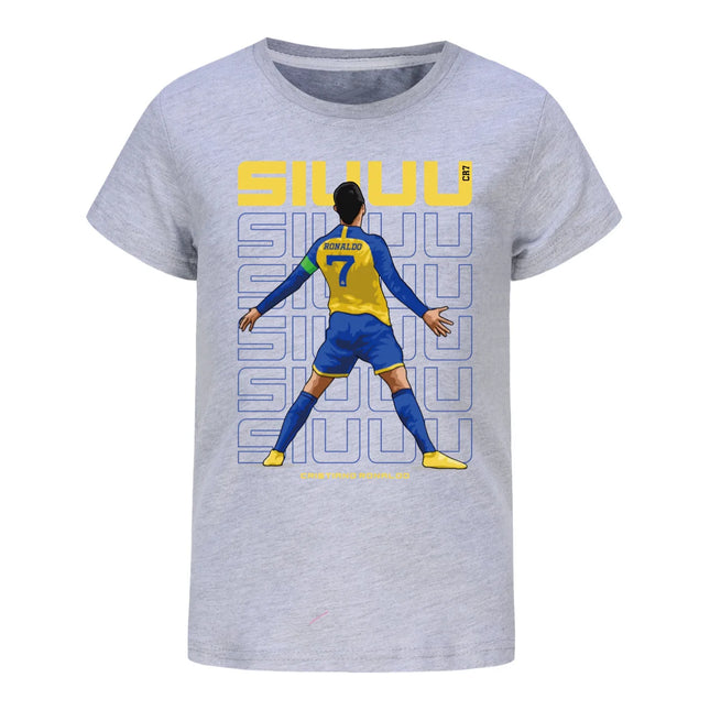 Summer Kid boy clothes Set Children Girls Football CR7 Star Printed T-shirts Topm Bottom Tracksuits