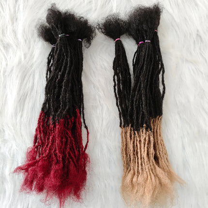 Dreadlocks Sister Locs Extensions Handmade Soft Crochet Brazilian Human Hair Braiding 10in Ombre Short Hair 10Strands/lot