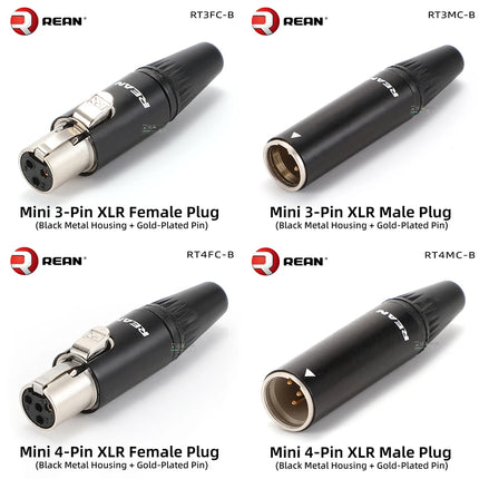 Tiny XLR Cable Connector Male Female 3 4 5 Pin Mini XLR Plug/ Male Socket RT5MP  Wireless Bodypack Headphone Microphone Jack