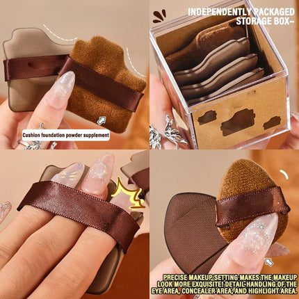 4/6PCS Makeup Blender Puff Air Cushion Foundation Sponge Loose Powder Puffs Cosmetic Applicator Tool Finger Sponge Makeup
