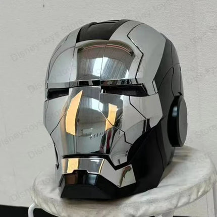 Silver Red MK5 pro Max Helmet Collectible Ornament - Voice Remote Control Automatic Functions Upgrade Version Ideal Gift