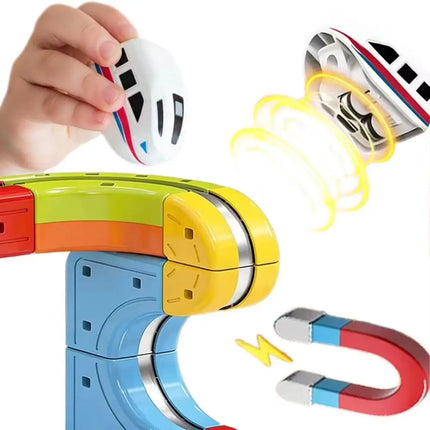 Plastic Magnetic Tracks Train Smooth Steady Driving Anti-gravity Magnetic Train Diecast Toy Intelligent Toy Railway Track Toys