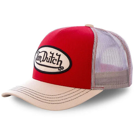 Casual fashion VON Baseball Cap Breathable shade Alphabet embroidery Sunblock Mesh Embroidered DUTCH Trucker Hat