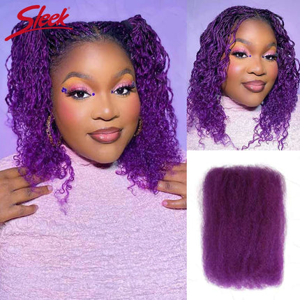 Brazilian QVR Afro Kinky Bulk Human Hair For Braiding Dreadlock Hair 50g/pc Virgin Natural Brown Remy Human Hair Extension
