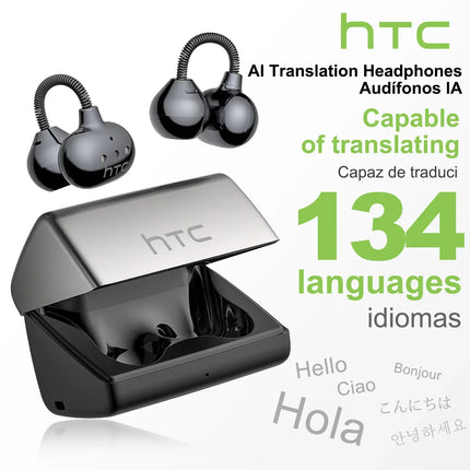 [AI Translator Earbuds] HTC NE67 Bluetooth V6.0 Earphones Portable Wireless headphones Comfort Earclip with a hanging chain