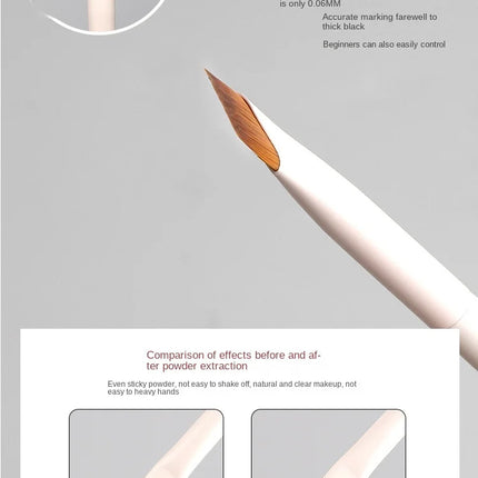 Upgrade Blade Eyeliner Brush Ultra Thin Fine Angle Flat Eyebrow Brush Under The Eye Makeup Brushes Precise Detail Brush white