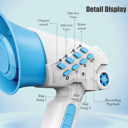 Portable Megaphone Speaker Siren Bullhorn Toys, Smart Multi Voice Changers Toy Funny Party Prank Handheld Loudspeaker Megaphone