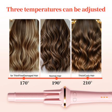 32MM Automatic Curling Iron Voluminous Curls Hair Styler 3 Temperature Settings Fast Heating Low Power Safe Salon Tool