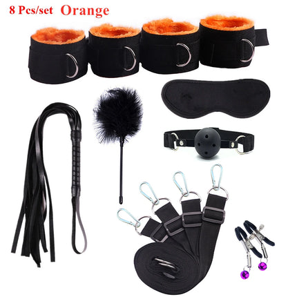 Sex Toys For Woman Men BDSM Bondage Set Under Mattress Erotic Restraint Handcuffs Ankle Cuffs Eye Mask Adults Games for Couples