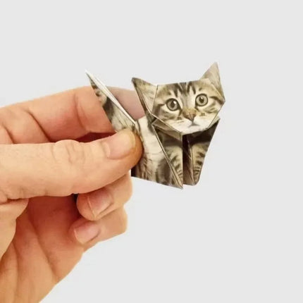 50pcs DIY Paper Cats DIY Origami Paper to Fold Cute Cat Figures Handmade DIY Paper Dinosaur Fun Art Craft Folding Animal Set
