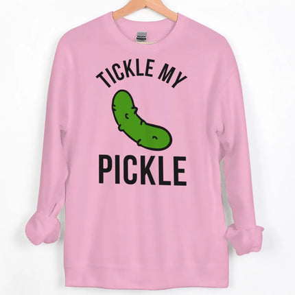 Fun Pickle Print Sweatshirt "Just A Girl Who Loves Pickles/Tickle My Pickle" Crewneck Streetwear Women Men Couple Y2K Pullover