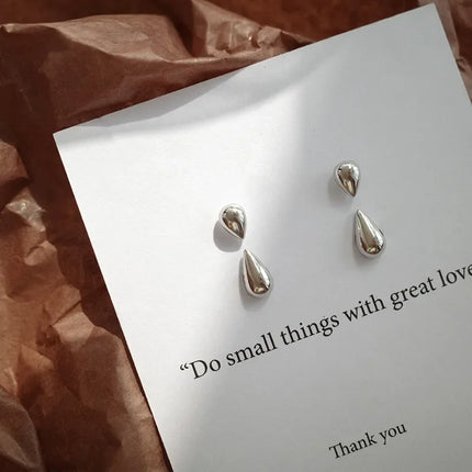 Simple Style Fashion Water Drop Earrings for Women Irregular Geometry Claw Stud Earrings Luxury Korean Female Summer Jewelry