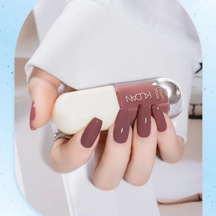 Water-based Nail Polish Tearable Baking Free Solid Color Nail Polish Gel Professional Semi-Permanent Varnish Nail Salon Polish