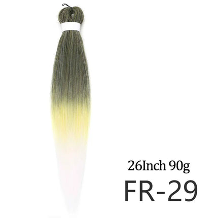 Pre-stretched long braided hair 26-inch crochet braided hair synthetic African Ombre giant Xpression braided hair