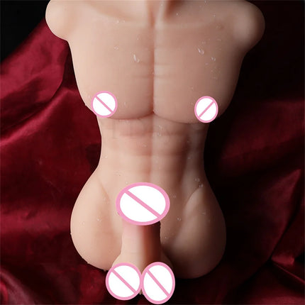 Female Masturbator Realistic Big Dildo Silicone 3D Men Torso Sex Doll Male Huge Penis Anal Pussy 18+ Adult Erotic Toys For Women