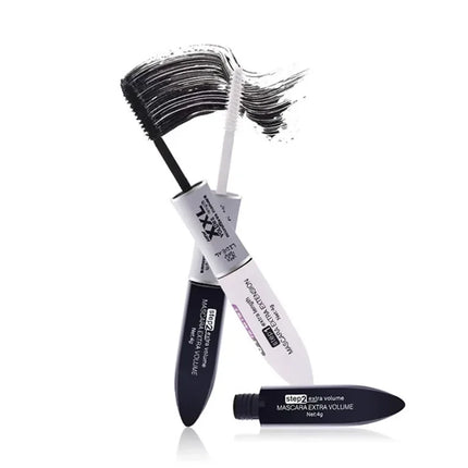 2 IN 1 4D Silk Fiber Lash Mascara Black Mascara Waterproof Silk Fiber Volume Double Lengthening Curling Eye Mascara