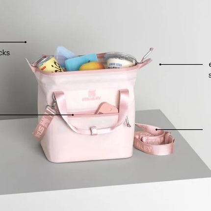 New Woven Organ Lunch Bag Office Workers Portable High-Capacity Waterproof Portable Warm Bag Daily Collocation Girl Series