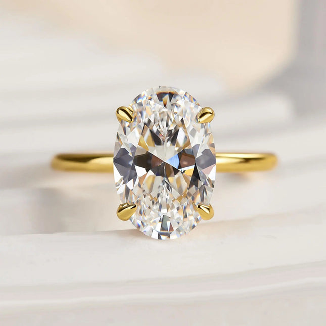 925 Sterling Silver Luxury Shiny 1-8CT Zircon Engagement Ring Wedding Band For Women Promise Eternity Ring Fine Jewelry Gift