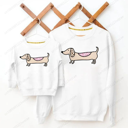 Girls Sweatshirts Kids Boys Dachshund Teckel Funny Cute Dog Animal Printed Hoodies Child Clothing Autumn Long Sleeve Clothes