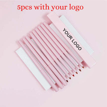 15colors Custom Bulk Lipliner Private Label Pink Package Vegan Lipstick Waterproof Rotating Multi-functional Lip Liner Makeup