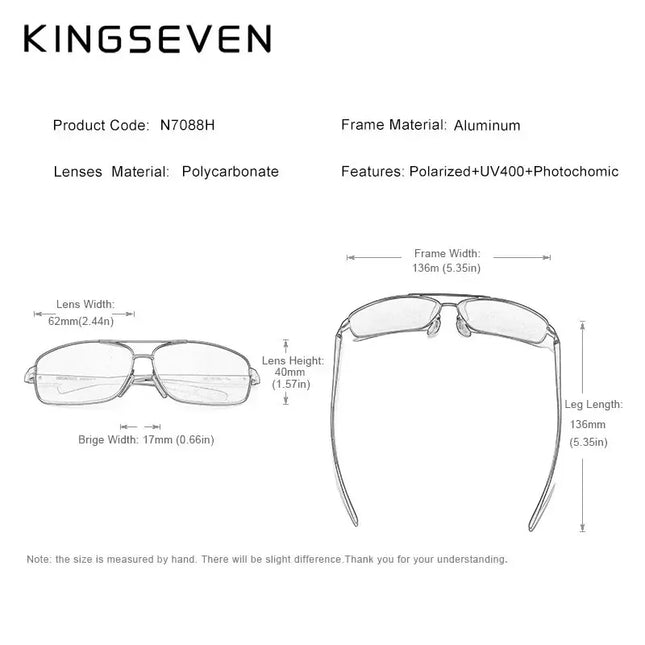 KINGSEVEN Fashion Designer Aluminum Polarized Sunglasses Sun Glasses Vintage UV400 For Men/Women Eye Protection Eyewear