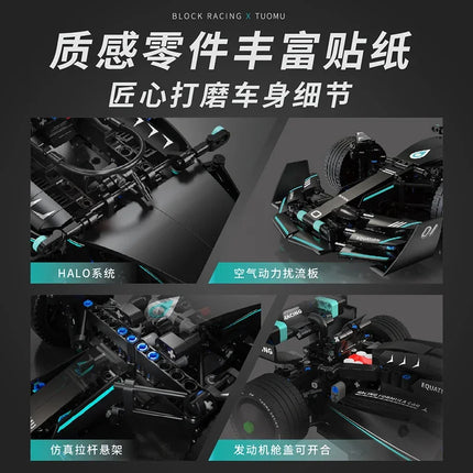 T3011 1157Pcs RC Technical F1 W13 E Performance Building Blocks Super Race Car Assembly Model Vehicle Toys Bricks for Boy Gifts