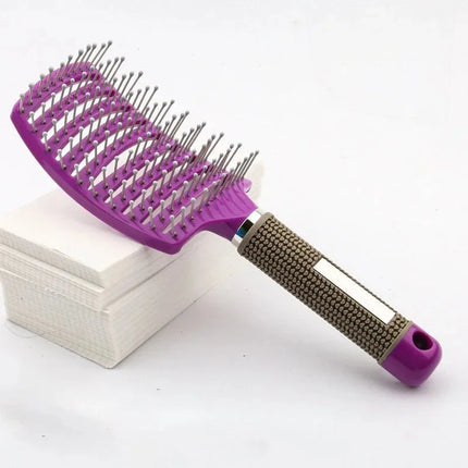 1pc Magic Scalp Massage Hair Brush for Women - Professional Detangling Tool for Wet Curly Hair - Hairdressing Tool