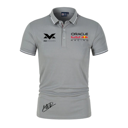 Red Bull 1 Driver Logo Racing Team Men Polo Shirt Summer Short Sleeve Male Polos T-shirt 2025 New Casual Men's Clothes Tops