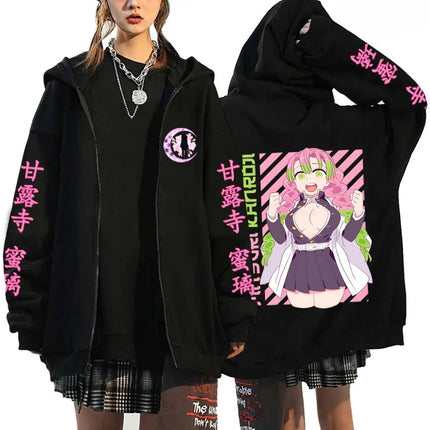 2026 Anime Style Printed Hooded Sweatshirt Cartoon Zipper Hooded Sweatshirt Men's Zipper Pullover Harajuku Sweatshirt
