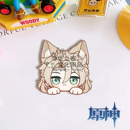 Game Impact Fontaine Neuvillette Wriothesley Rabbit Ears Small Hands Acrylic Badge Backpack Button Brooch Accessories Gifts
