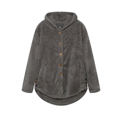 Fashion Trend Autumn and Winter Press-pleated Printed Turn-collar Long-sleeved Shirt Two-piece Furry Coat