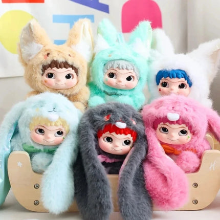 Blind Box Wakuku V2  Fox & Bunny Trick Or Treat Series Vinyl Doll Suprise Bag Keychain Trendy Toys Mystery Box Customized Gifts