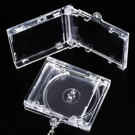 1/30Pcs Blank Album Mini CD Case Keychain DIY Peripheral Commemorative Keyring for Car Backpack Key Pendant Hanging Decoration