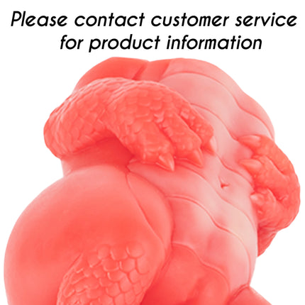 SHAZ Red Black Scaled Fantasy Dragon Masturbator, Platinum Silicone Demon Dragon Butt , Two Channel Onahole Stroker, Adult Toy