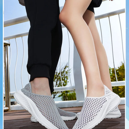 Sports shoes men's mesh breathable casual men's shoes unisex soft and comfortable couple shoes plus size flat shoes women 36-48